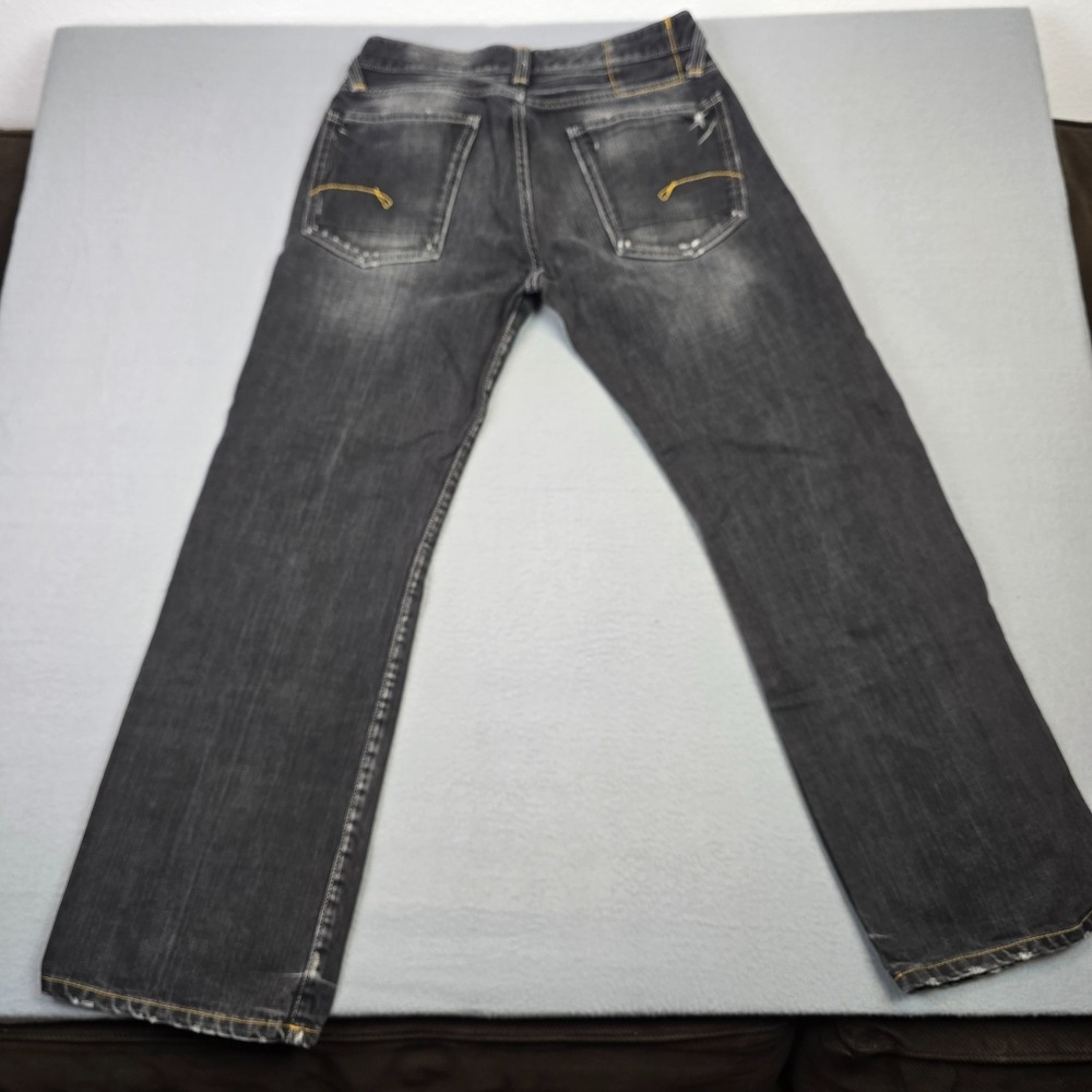 G-Star Raw Core Regular Men's Black Gray Distressed Jeans Button Fly Size 30 - Picture 3 of 12